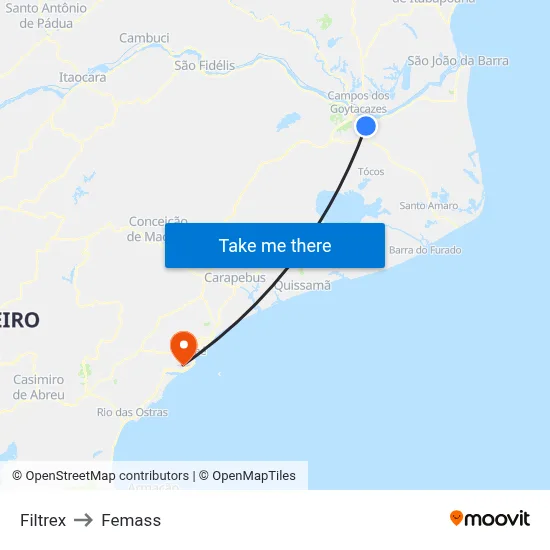 Filtrex to Femass map