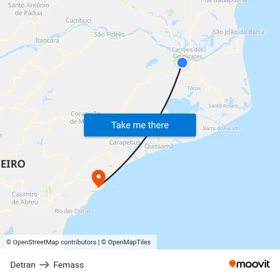 Detran to Femass map