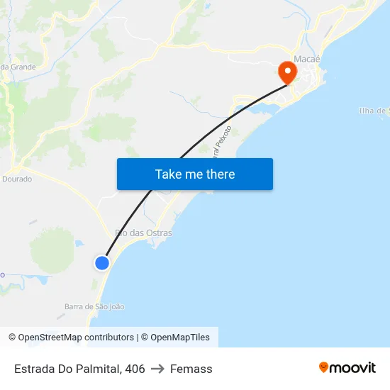 Estrada Do Palmital, 406 to Femass map