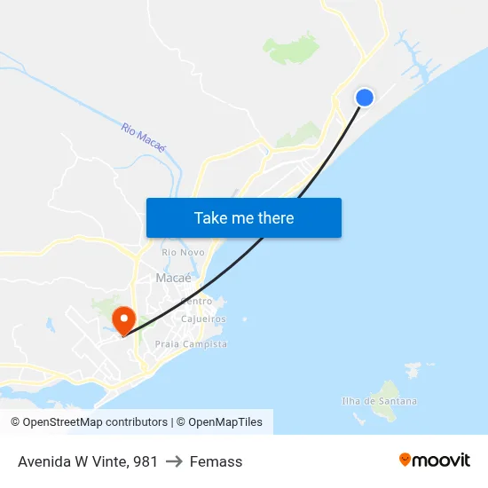 Avenida W Vinte, 981 to Femass map