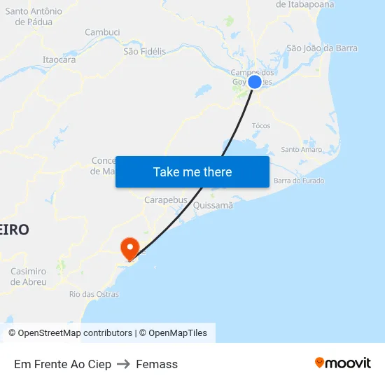 Em Frente Ao Ciep to Femass map