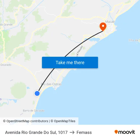 Avenida Rio Grande Do Sul, 1017 to Femass map