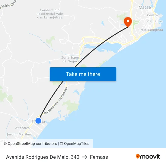 Avenida Rodrigues De Melo, 340 to Femass map