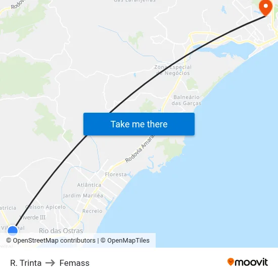 R. Trinta to Femass map