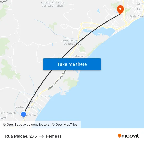 Rua Macaé, 276 to Femass map