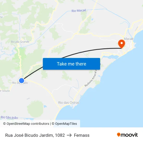 Rua José Bicudo Jardim, 1082 to Femass map