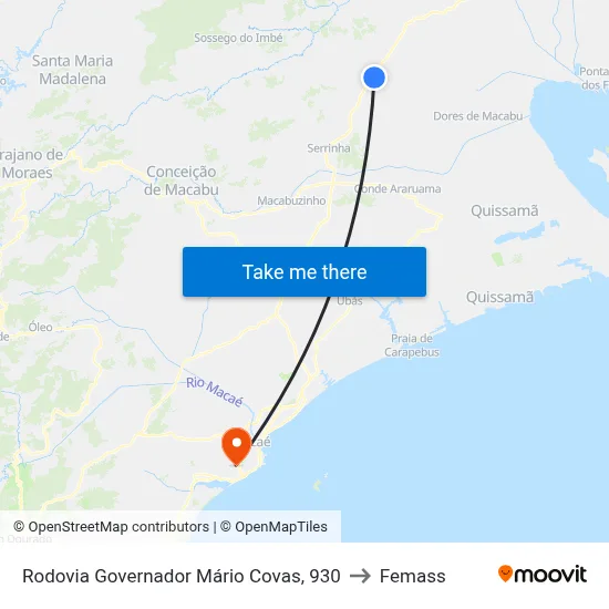 Rodovia Governador Mário Covas, 930 to Femass map