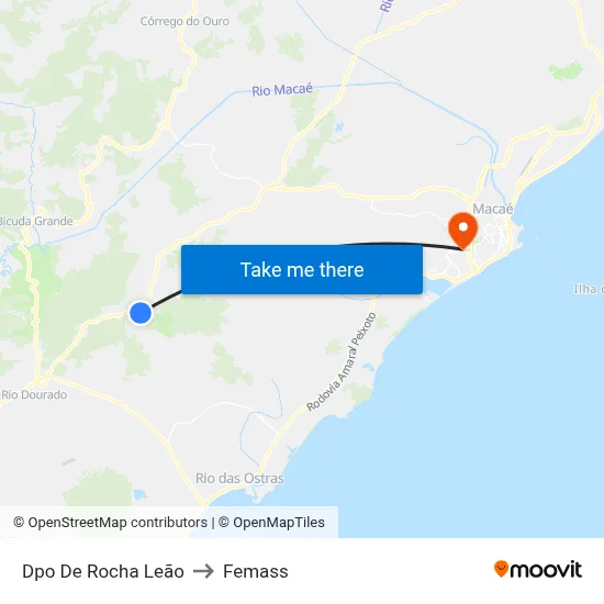 Dpo De Rocha Leão to Femass map