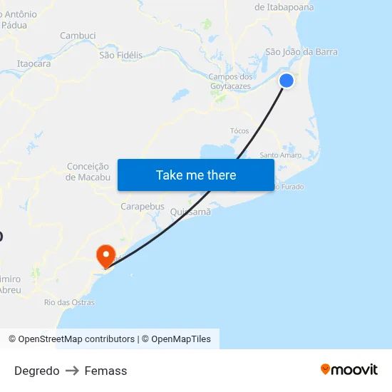 Degredo to Femass map