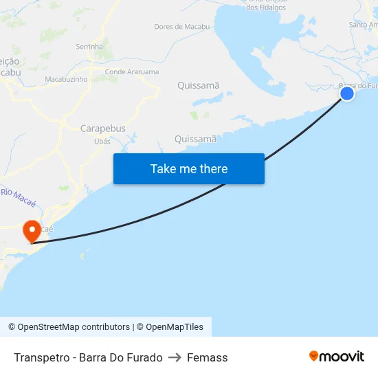 Transpetro - Barra Do Furado to Femass map