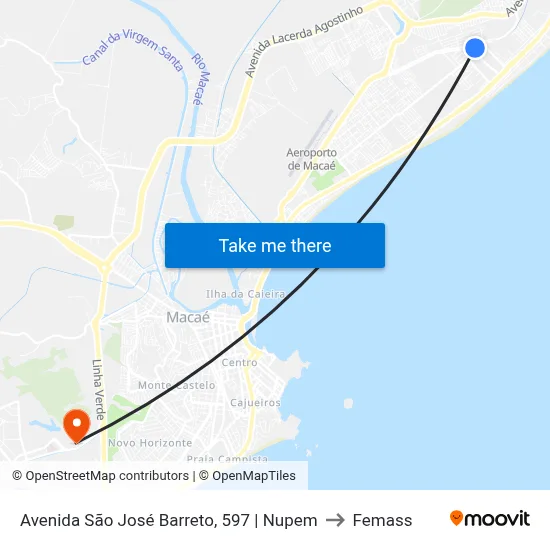Avenida São José Barreto, 597 | Nupem to Femass map