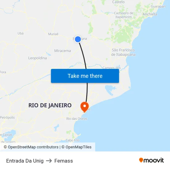 Entrada Da Unig to Femass map