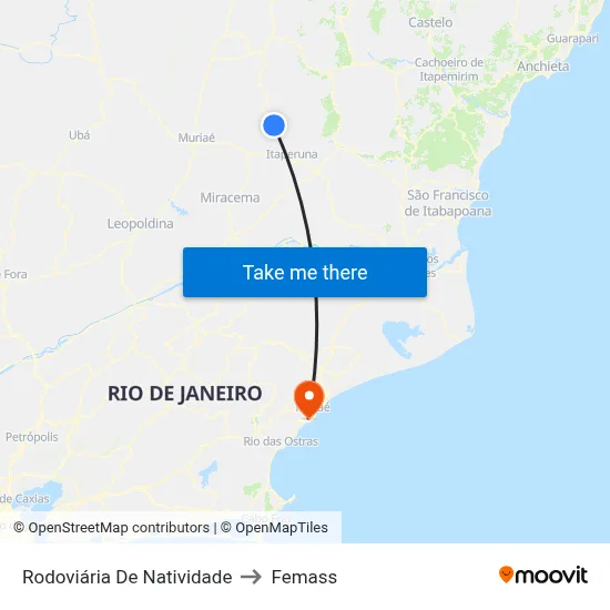 Rodoviária De Natividade to Femass map