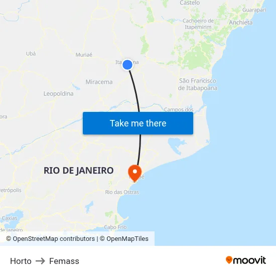 Horto to Femass map