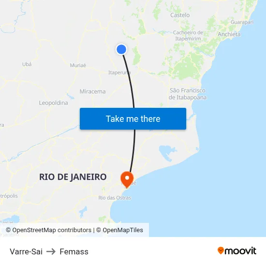 Varre-Sai to Femass map