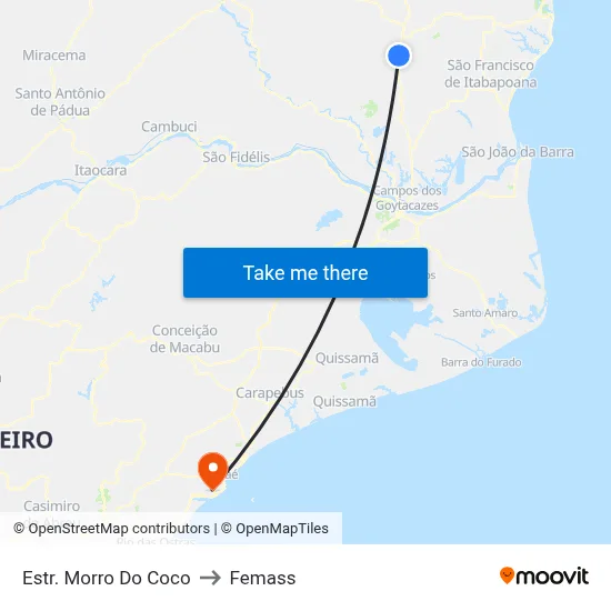 Estr. Morro Do Coco to Femass map