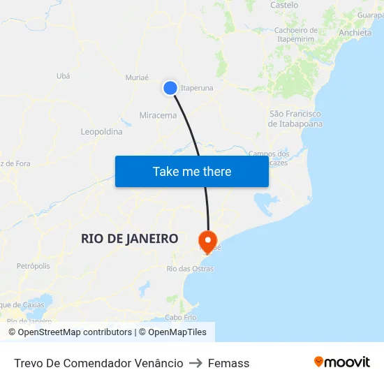 Trevo De Comendador Venâncio to Femass map