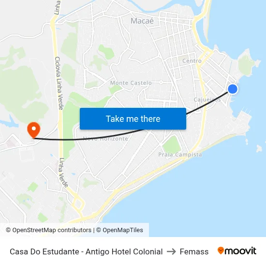 Casa Do Estudante - Antigo Hotel Colonial to Femass map