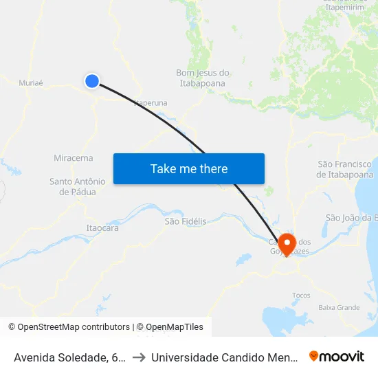 Avenida Soledade, 691 to Universidade Candido Mendes map