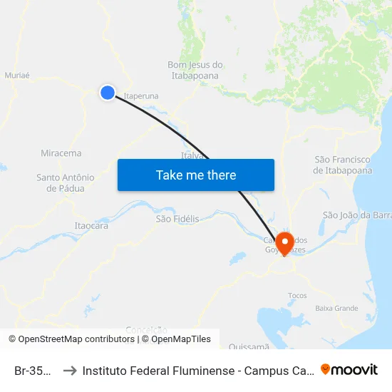 Br-356, 31 to Instituto Federal Fluminense - Campus Campos Centro map