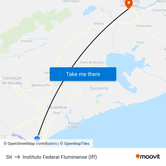 Sit to Instituto Federal Fluminense (Iff) map