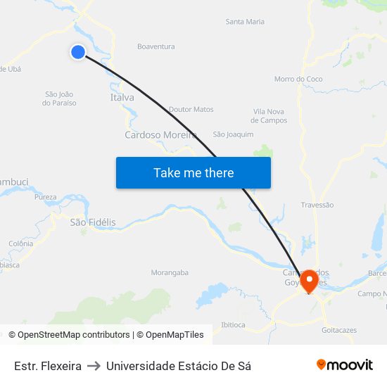 Estr. Flexeira to Universidade Estácio De Sá map