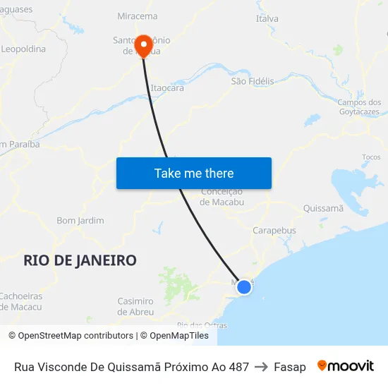 Rua Visconde De Quissamã Próximo Ao 487 to Fasap map