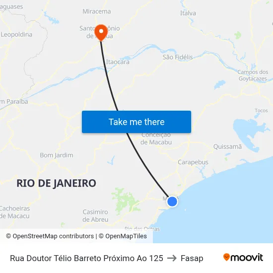 Rua Doutor Télio Barreto Próximo Ao 125 to Fasap map