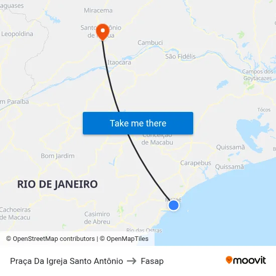 Praça Da Igreja Santo Antônio to Fasap map