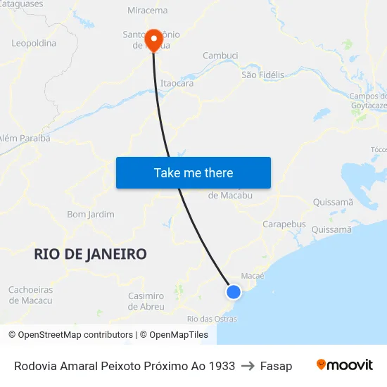 Rodovia Amaral Peixoto Próximo Ao 1933 to Fasap map
