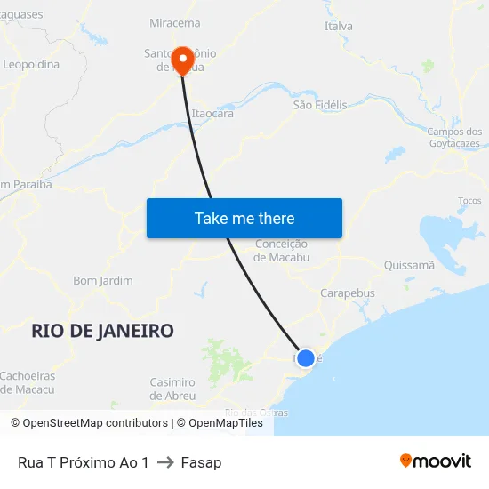 Rua T Próximo Ao 1 to Fasap map