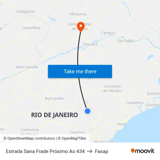 Estrada Sana Frade Próximo Ao 434 to Fasap map