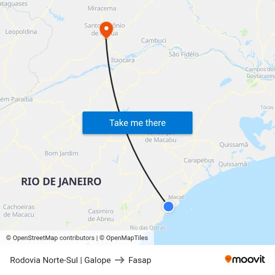 Rodovia Norte-Sul | Galope to Fasap map