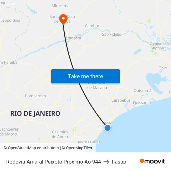 Rodovia Amaral Peixoto Próximo Ao 944 to Fasap map