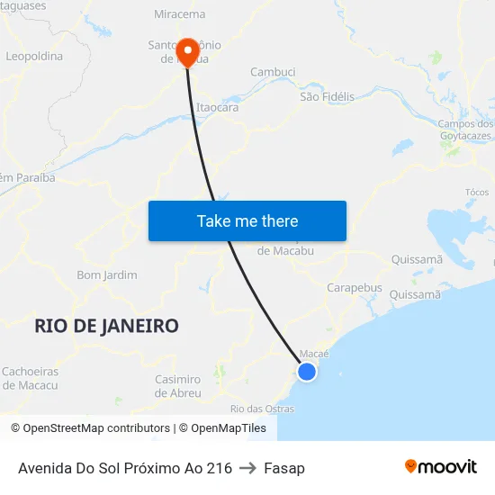 Avenida Do Sol Próximo Ao 216 to Fasap map