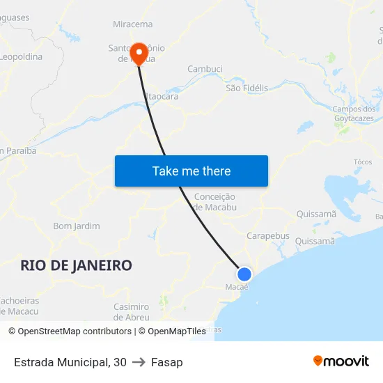 Estrada Municipal, 30 to Fasap map