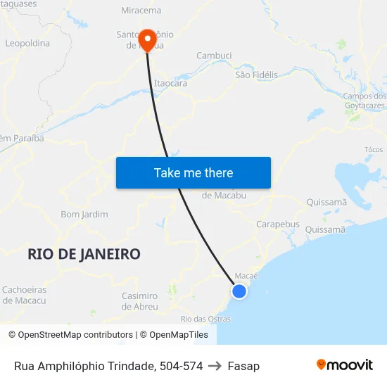 Rua Amphilóphio Trindade, 504-574 to Fasap map