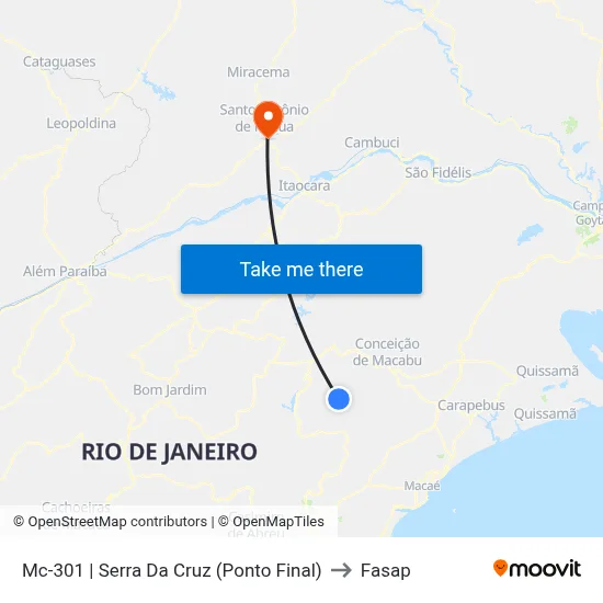 Mc-301 | Serra Da Cruz (Ponto Final) to Fasap map