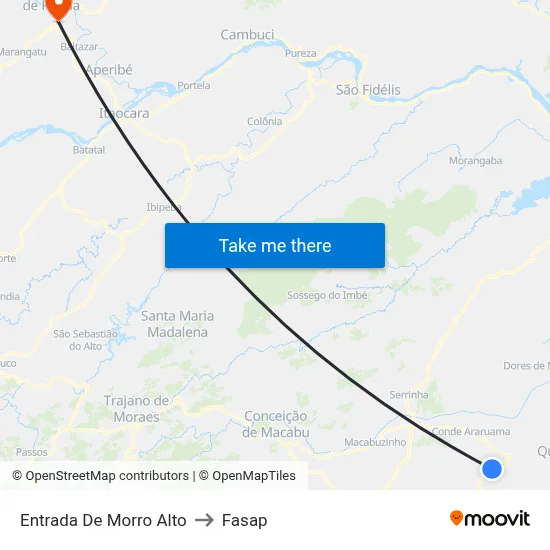 Entrada De Morro Alto to Fasap map