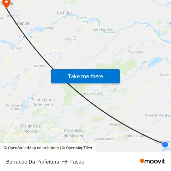 Barracão Da Prefeitura to Fasap map