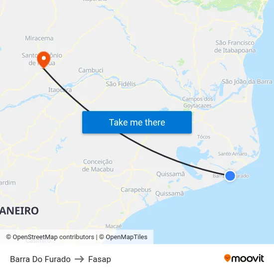 Barra Do Furado to Fasap map