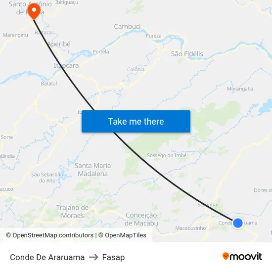 Conde De Araruama to Fasap map
