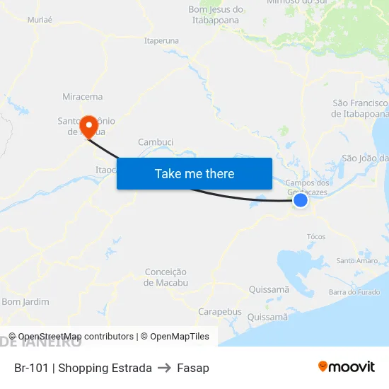 Br-101 | Shopping Estrada to Fasap map