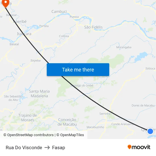 Rua Do Visconde to Fasap map