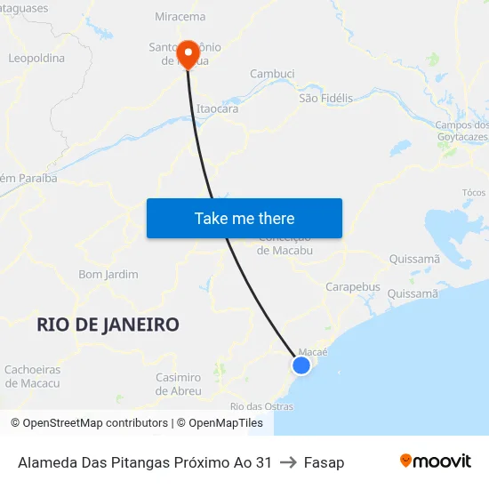 Alameda Das Pitangas Próximo Ao 31 to Fasap map