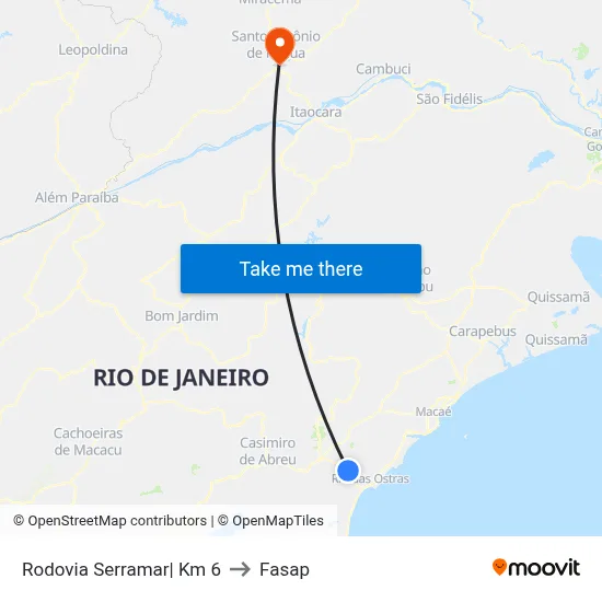 Rodovia Serramar| Km 6 to Fasap map