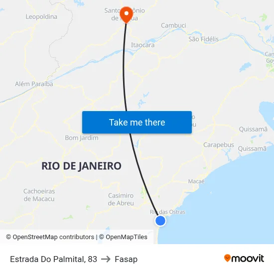 Estrada Do Palmital, 83 to Fasap map