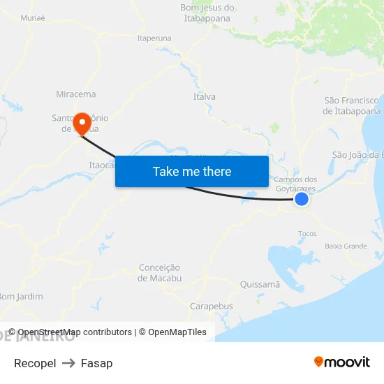 Recopel to Fasap map