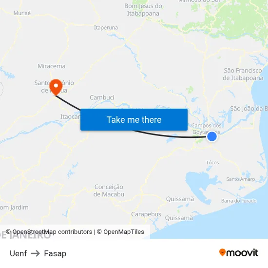 Uenf to Fasap map