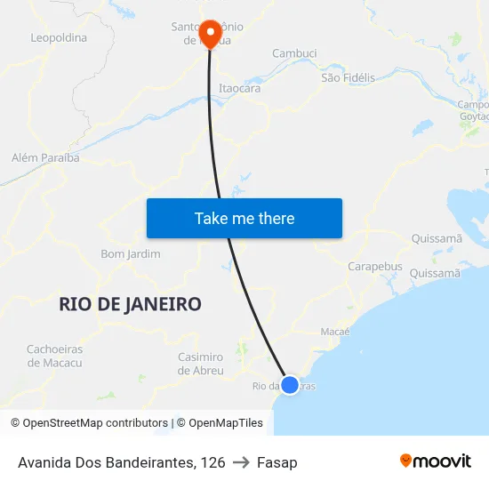 Avanida Dos Bandeirantes, 126 to Fasap map